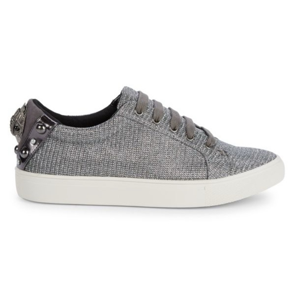 Kurt Geiger Gray Sneakers with Silver Accents